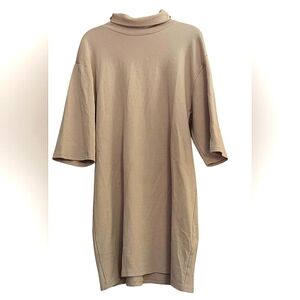 Dress. Zara.  Cowl Neck. Cream.PTP 22 in. Length  from shoulder 34 inches